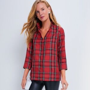 Tuckernuck Margot Royal Stewart Red Plaid Size M